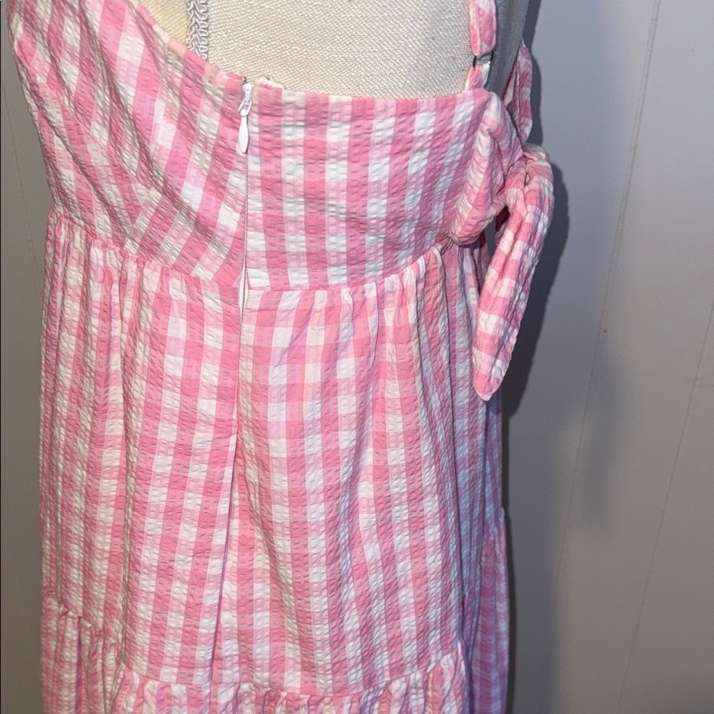 J. Crew Pink Checkered Maxi Dress - Picture 5 of 9